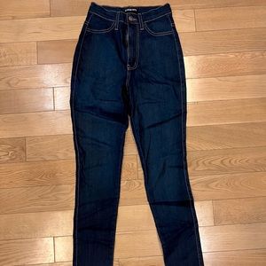 High waisted Fashion Nova dark blue skinny jeans